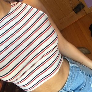 Forever 21 Striped & Ribbed Tank Top